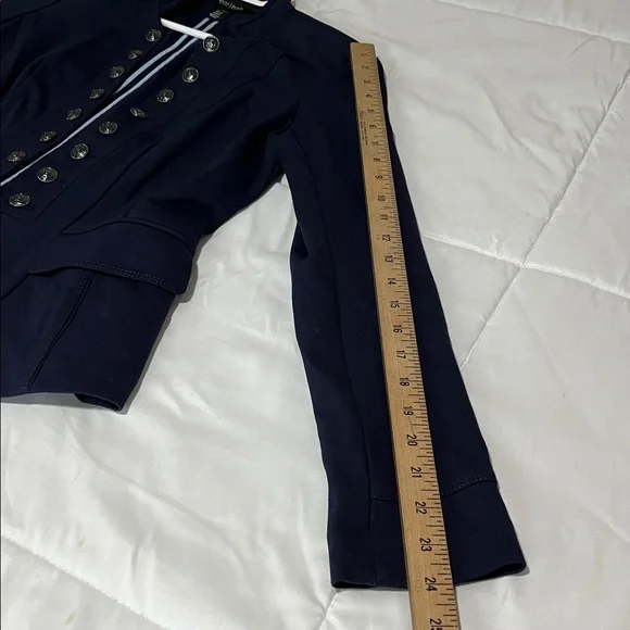 White House Black Market Navy Military Jacket - Picture 4 of 7